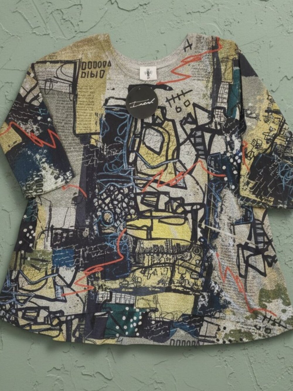 NWT Inoah Graphic Print Oversized Tunic Top XS